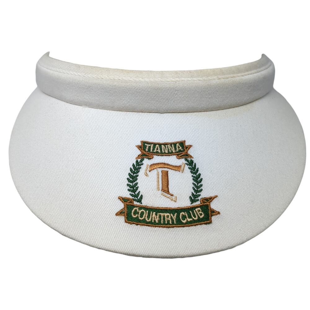 Tianna Country Club Sun Visor Cap White One Size Adjustable Imperial